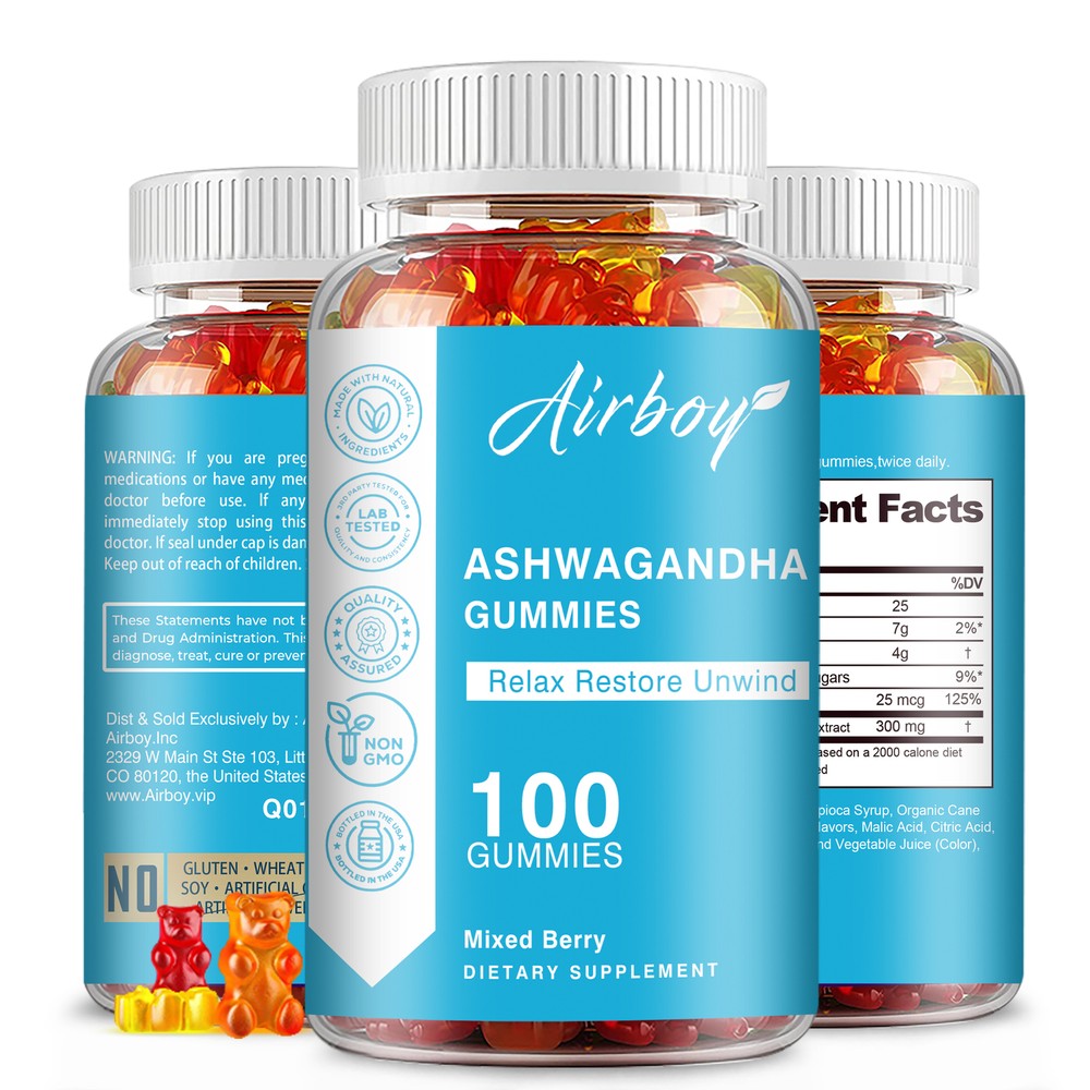 Ashwagandha Gummies - Stress Anxiety Relief, Men's Health, Energy & Endurance