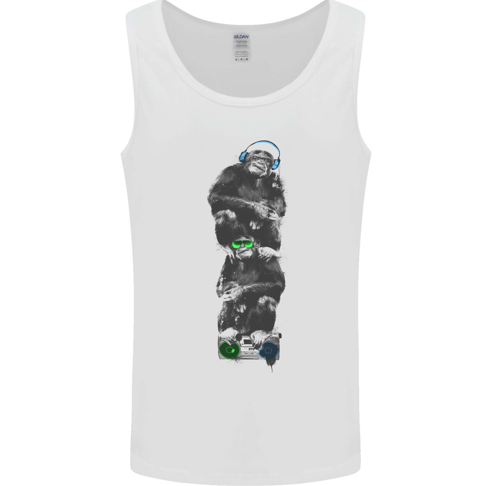 Monkey Music Ghetto Blaster Retro Funny Mens Vest Tank Top
