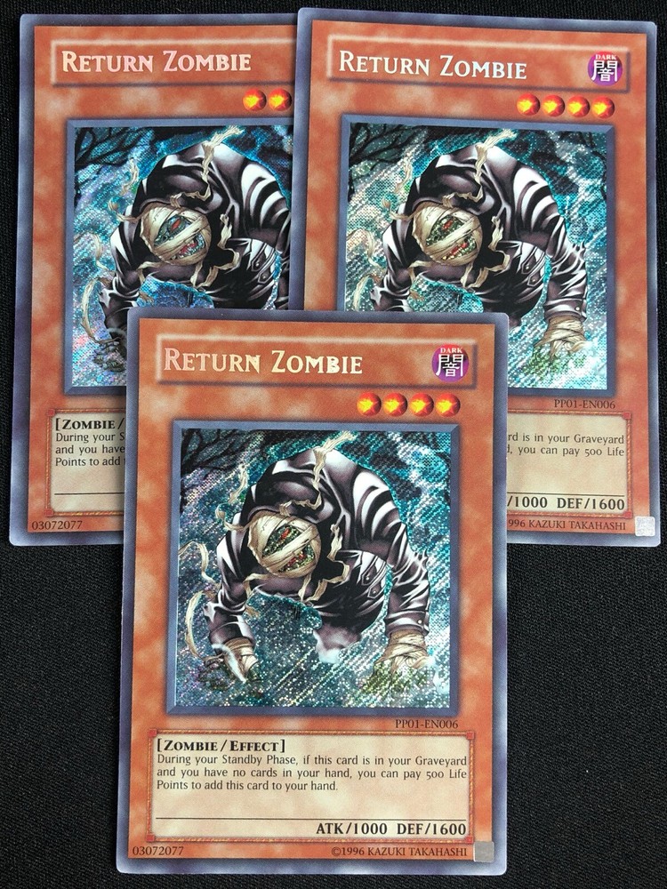 YUGIOH RETURN ZOMBIE PP01-EN006 SECRET X3 LP