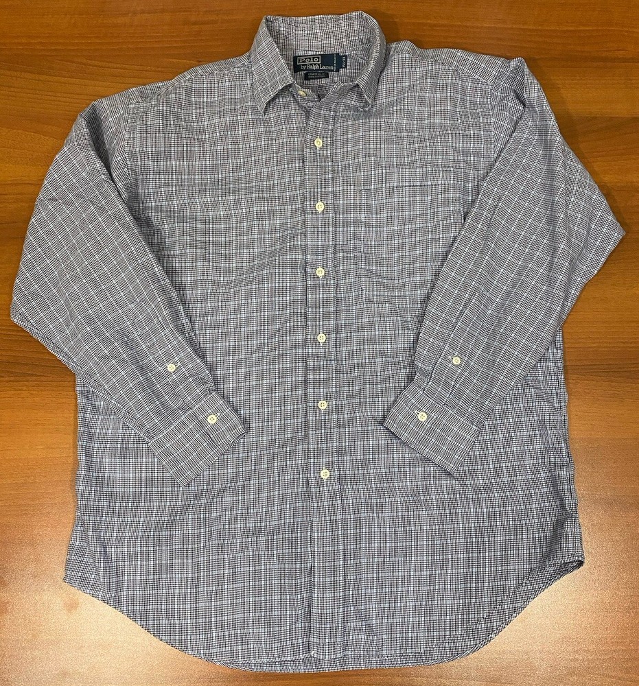 Polo Ralph Lauren Shirt Men’s 15.5-33 Chatfield Houndstooth