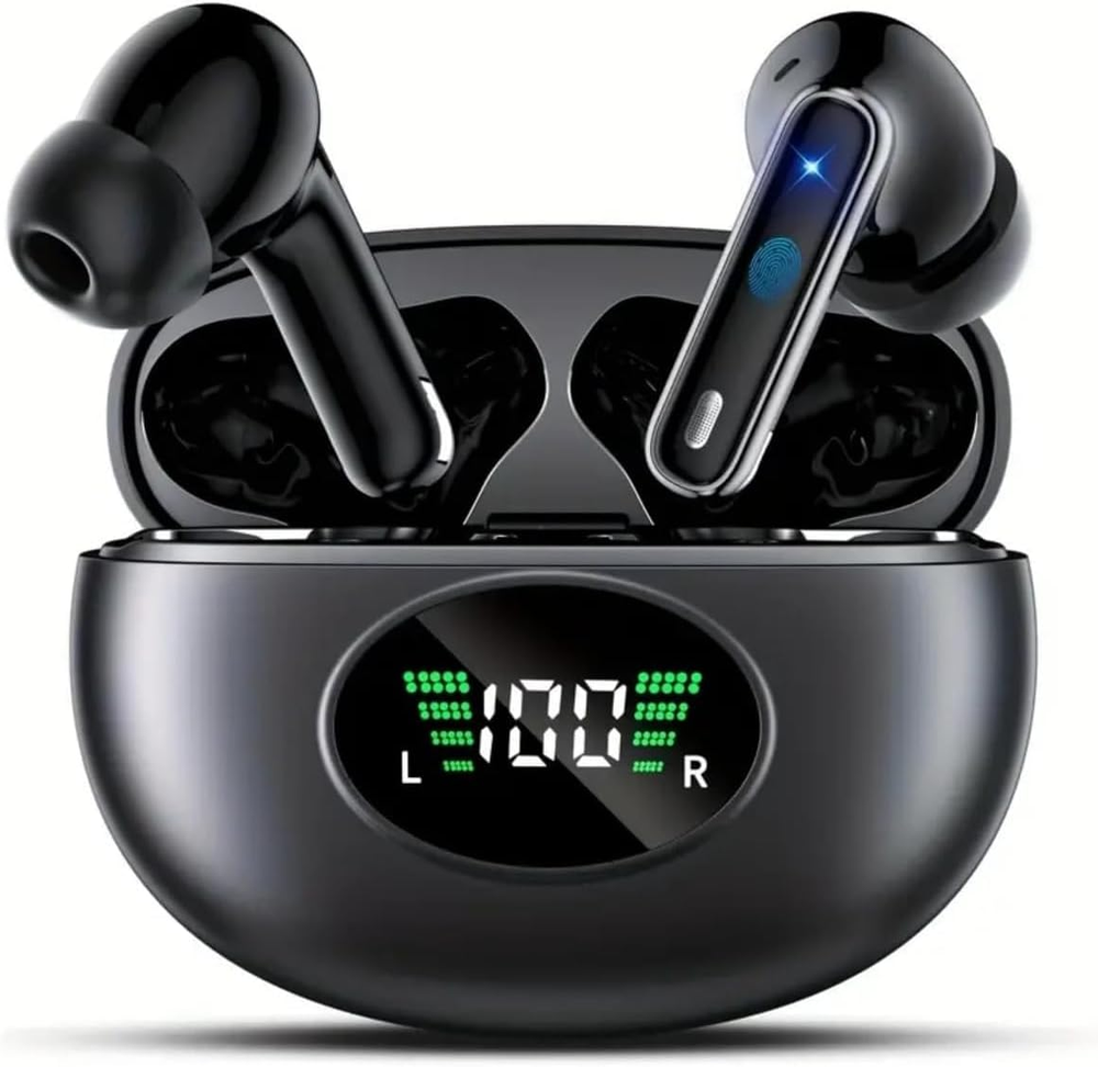 Wireless Bluetooth 5.3 Earbuds with Digital Display Case 60H Playtime