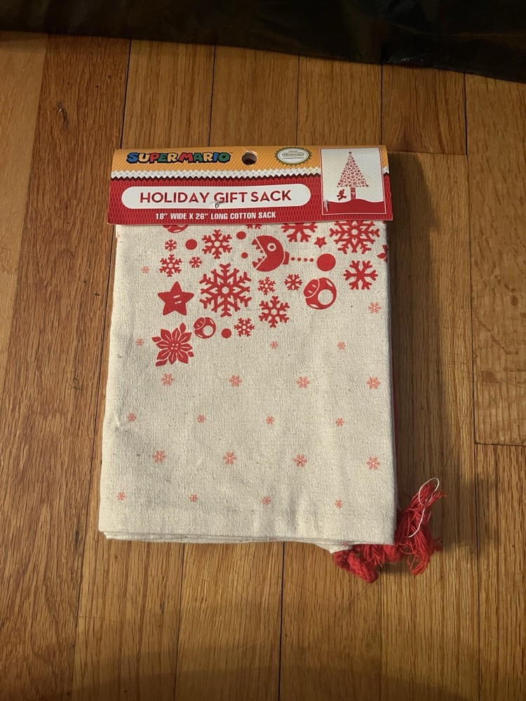 Nintendo Super Mario Holiday Gift Sack NEW Unopened
