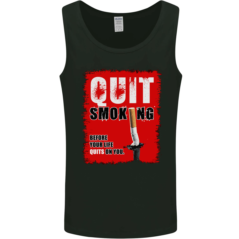 Quit Smoking Before Your Life Quits on You Mens Vest Tank Top