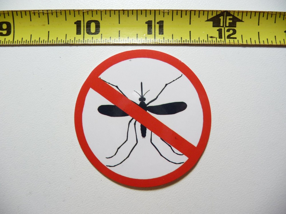 No Mosquitoes Allowed Decal Sticker Job Occupation Work Prohibited Sign