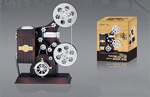 Valentine's Day Gift Mechanical Classical Movie Projector Music Box with Jewelry Storage-image