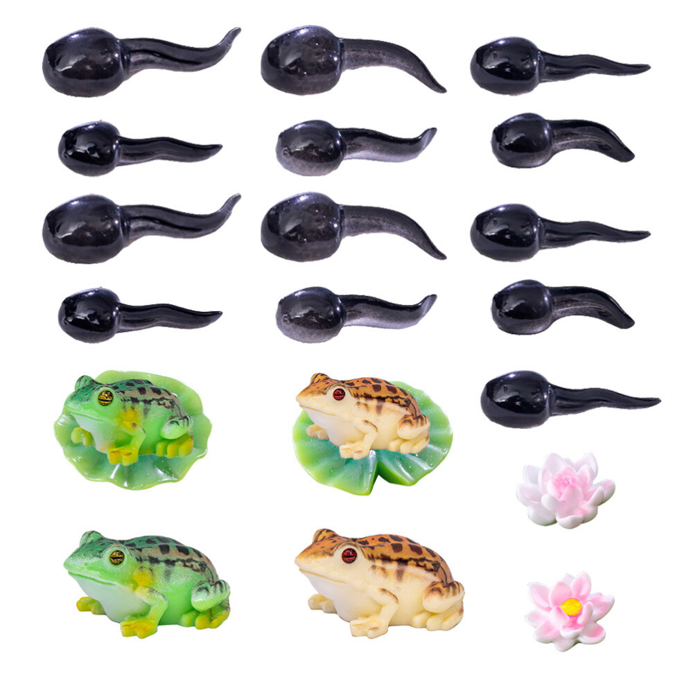 of Frogs Figures Miniature Garden Figurines Micro Landscape