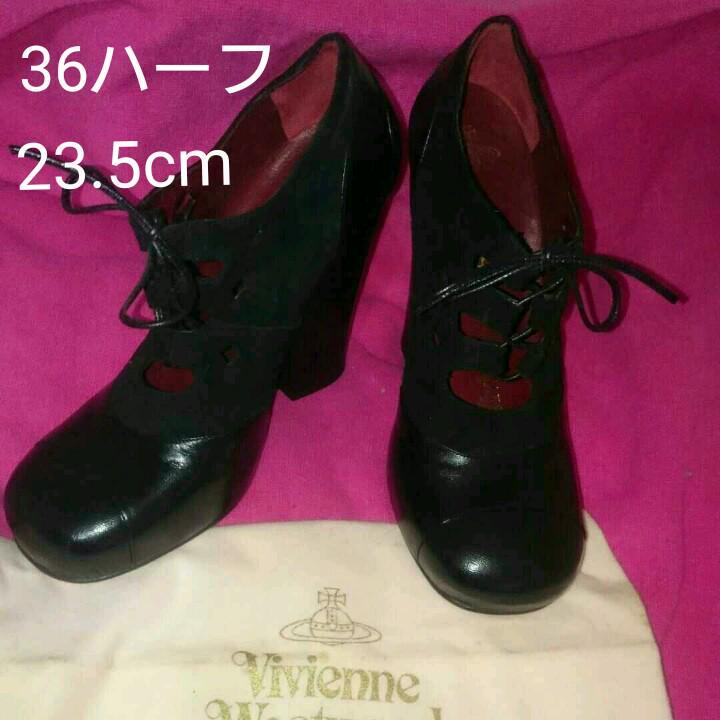 Vivienne Westwood Women 6.5US Design Pumps Size 36 Half Black Women Designer Sho