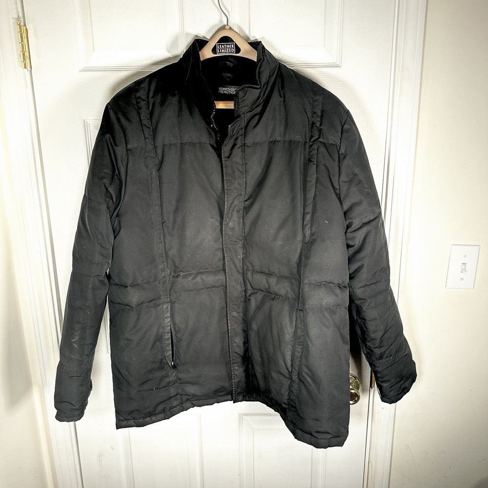 Kenneth Cole Reaction Men’s XXL Black Puffer Jacket Full Zip Insulated-image