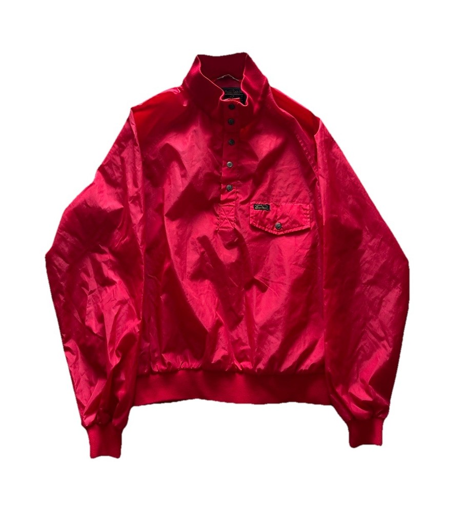 Vintage 80s Eddie Bauer Jacket S Red Windbreaker Rain Light Snap Crop Fit NWOT