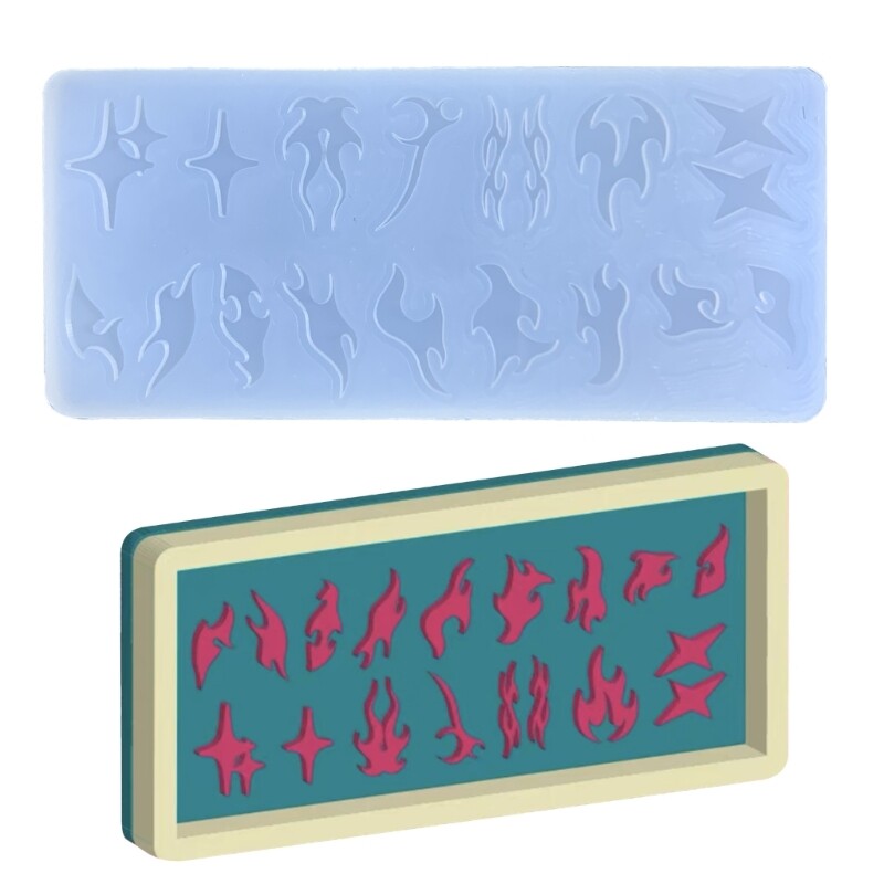 Resin Art Silicone Mold for Crystal Keychains and Pendants