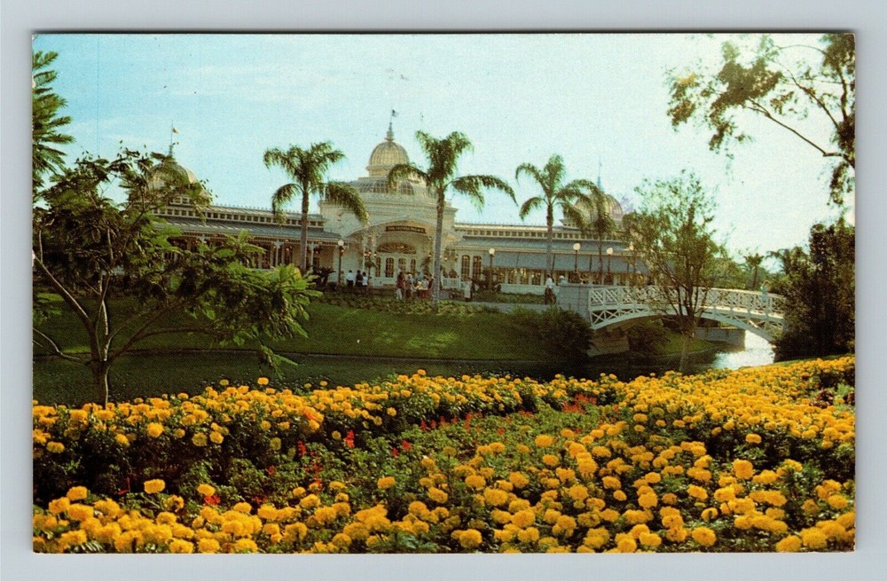 1977 Walt Disney World Orlando FL Crystal Palace Restaurant Chrome Postcard