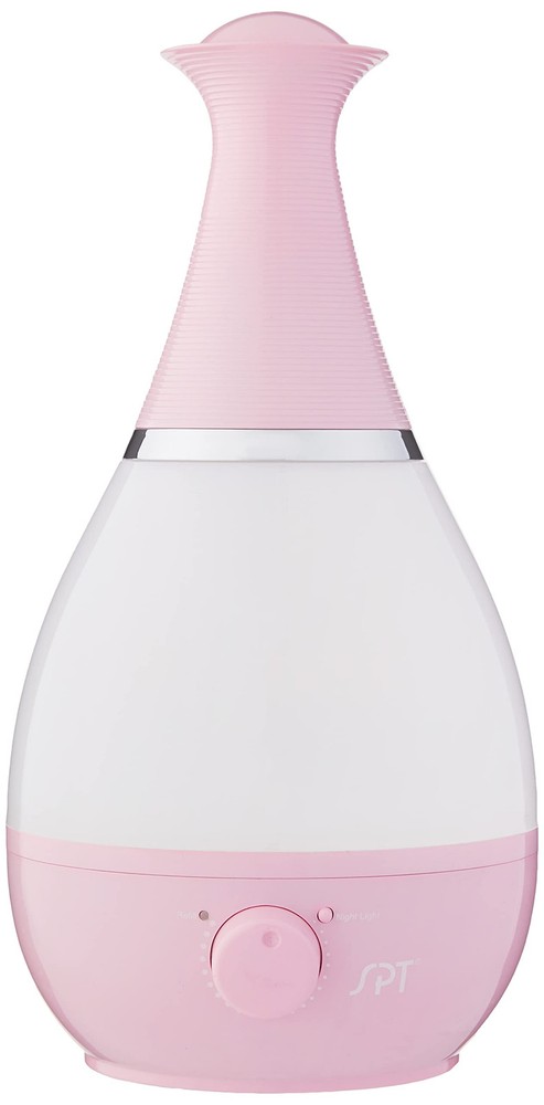 Pink Ultrasonic Humidifier with Fragrance Diffuser and Night Light