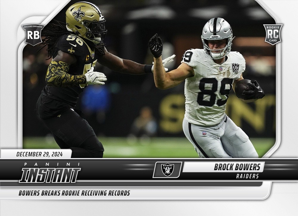 2024 Panini Instant NFL Brock Bowers Rookie Card #234 Las Vegas Raiders