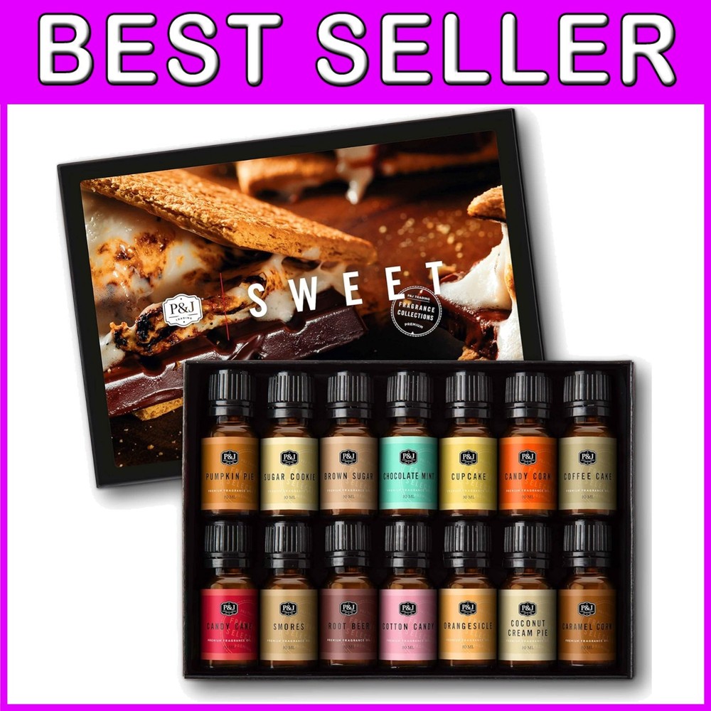Sweet Essential Oil Set - 14x10ml Fragrance Oils for DIY