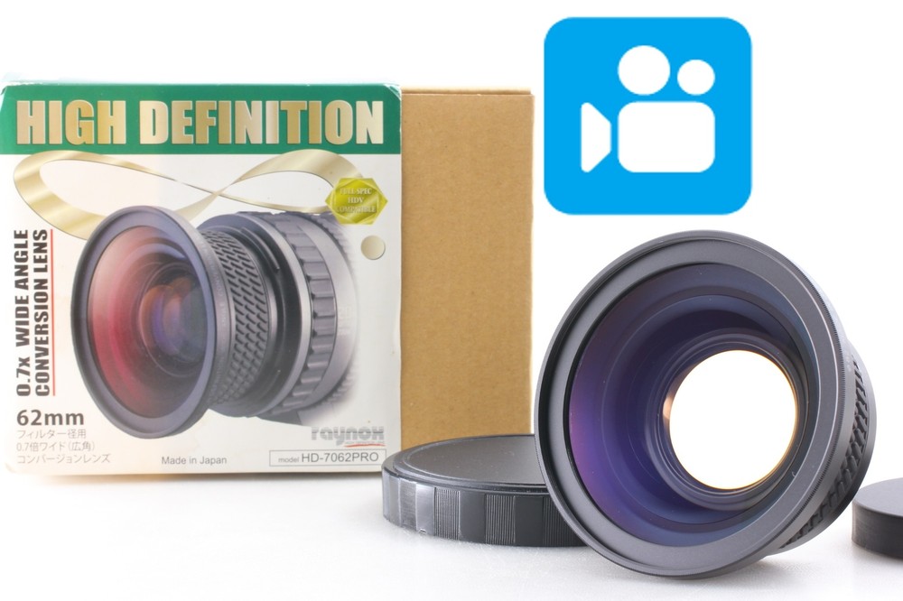 🎦VIDEO👀[Near MINT] Raynox HD-7062 PRO 0.7x Wide Angle Lens 62mm From JAPAN