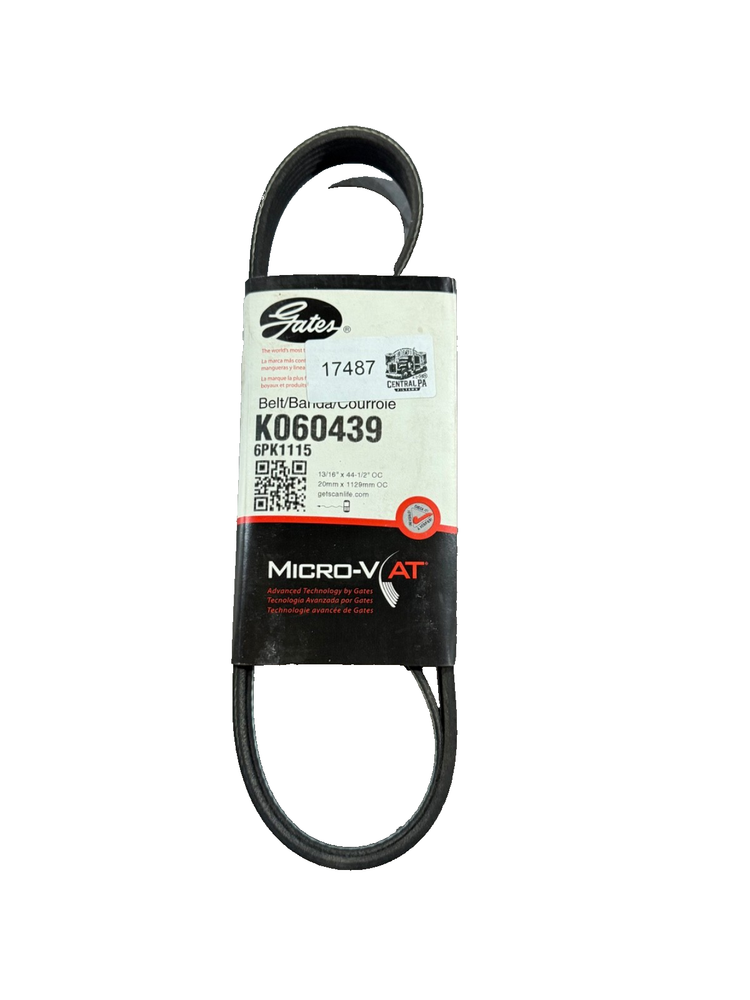 Gates Serpentine Belt P/N: K060439