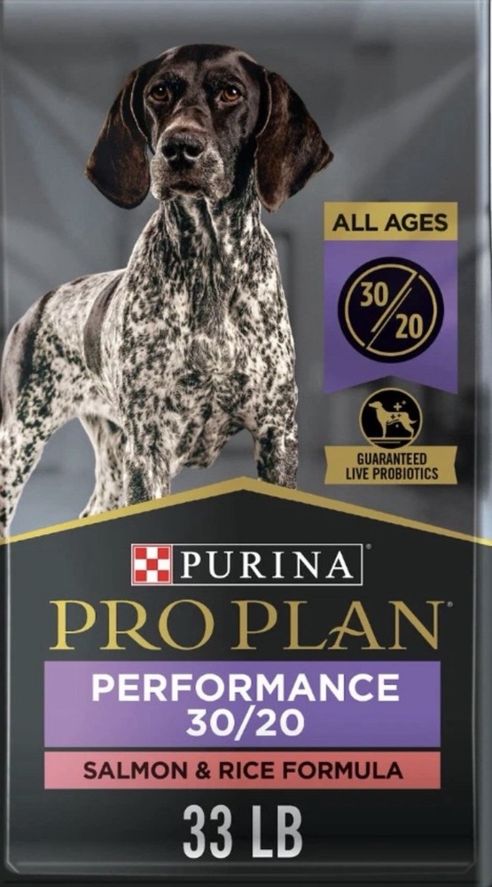Purina Pro Plan Performance 30/20 Salmon & Rice Formula Dry Dog Food, 33-lb bag
