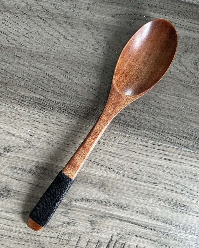 7.9in Wood String Handle Spoon Teaspoon Handmade