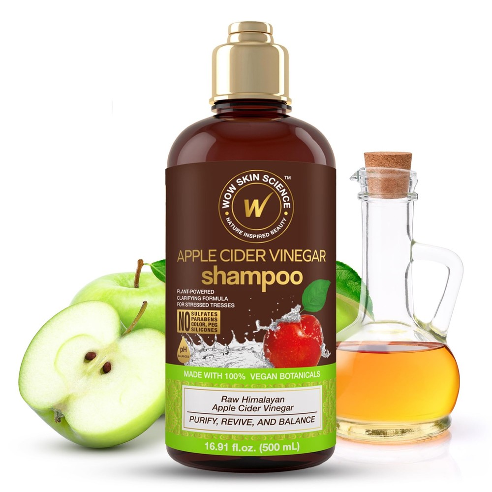 WOW Skin Science Apple Cider Vinegar Shampoo - Hair Growth Shampoo for Thinni...