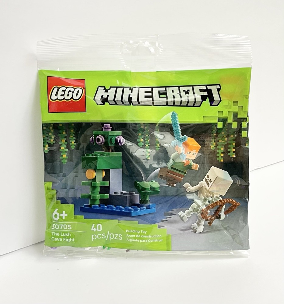 Lego Minecraft Lush Cave Fight Building Set 30705
