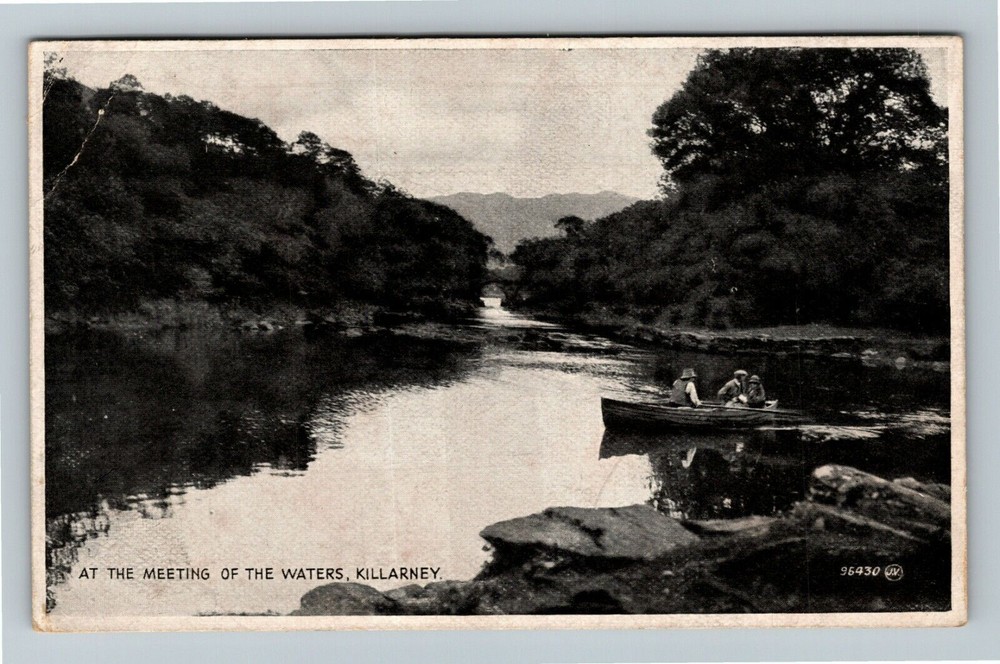 Killarney UK-Ireland, Meeting the Waters, Scenic River, Vintage Postcard