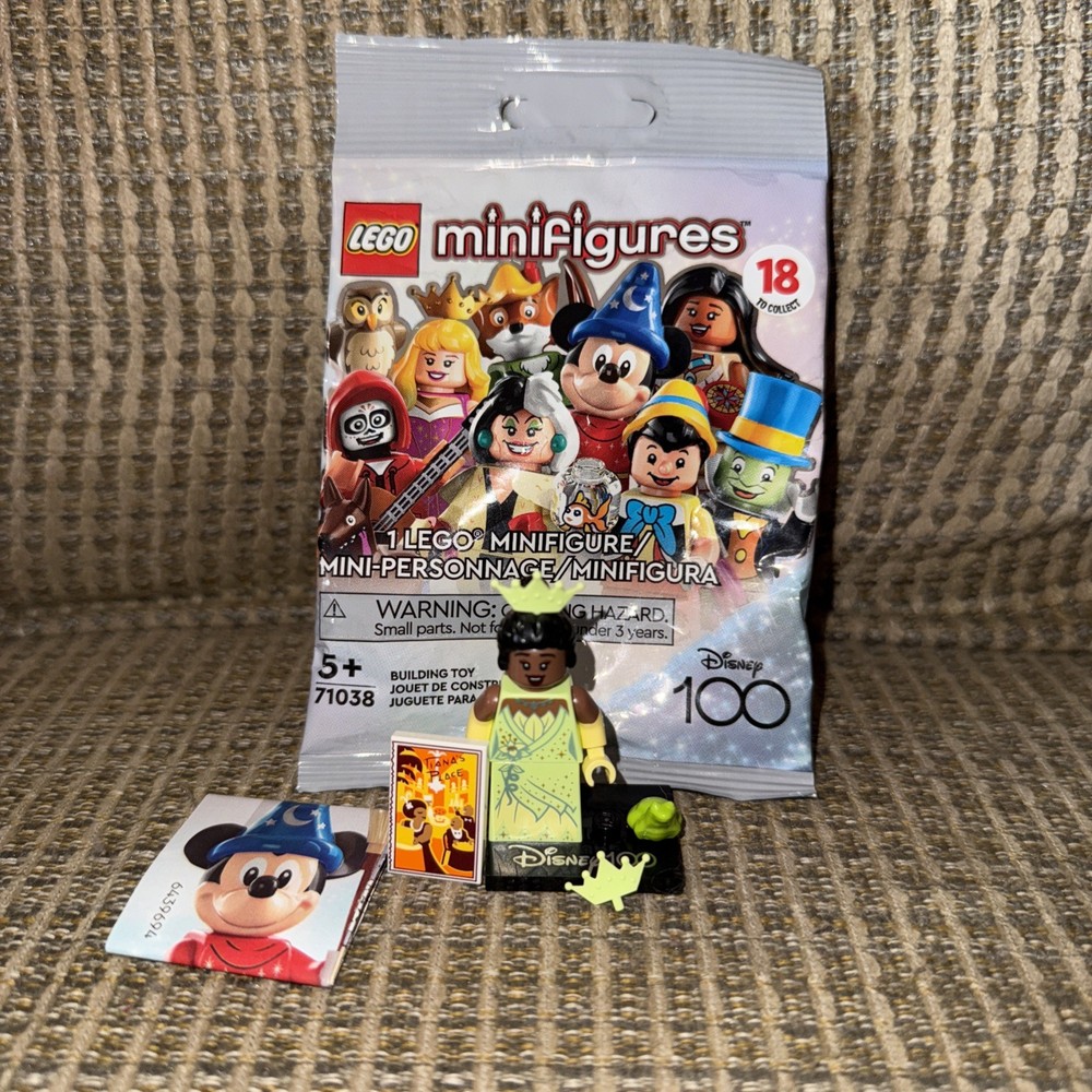 LEGO Princess Tiana Minifigure W/ Frog Disney 100 Authentic LEGO Figure