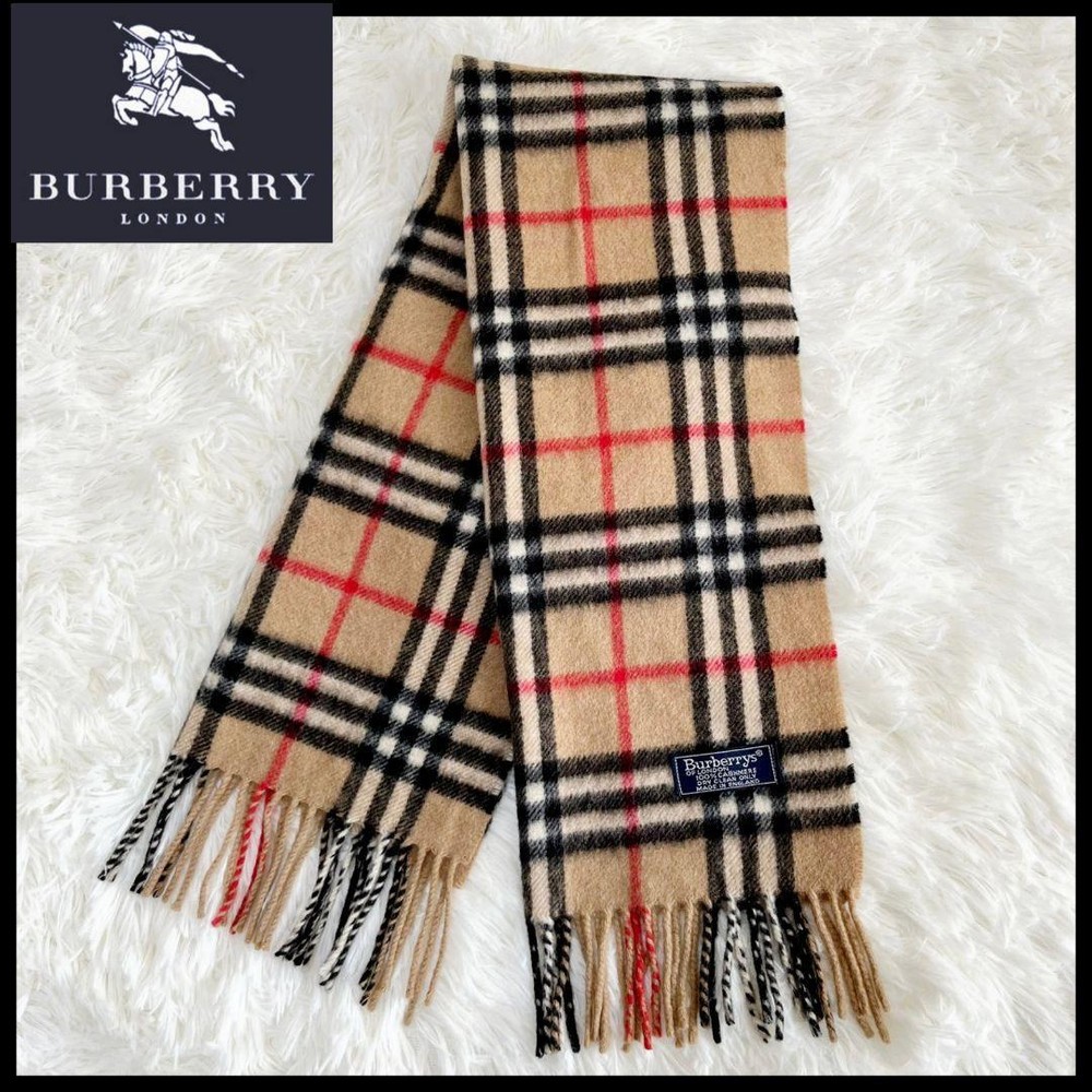 Very   Burberrys Cashmere Muffler Nova Check Classic Women Scarf Accessory Origi