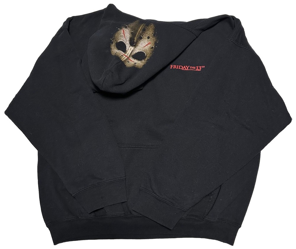 RARE Friday The 13th Horror Movie Promo Hoodie Size XL Jason Mask Scary Official