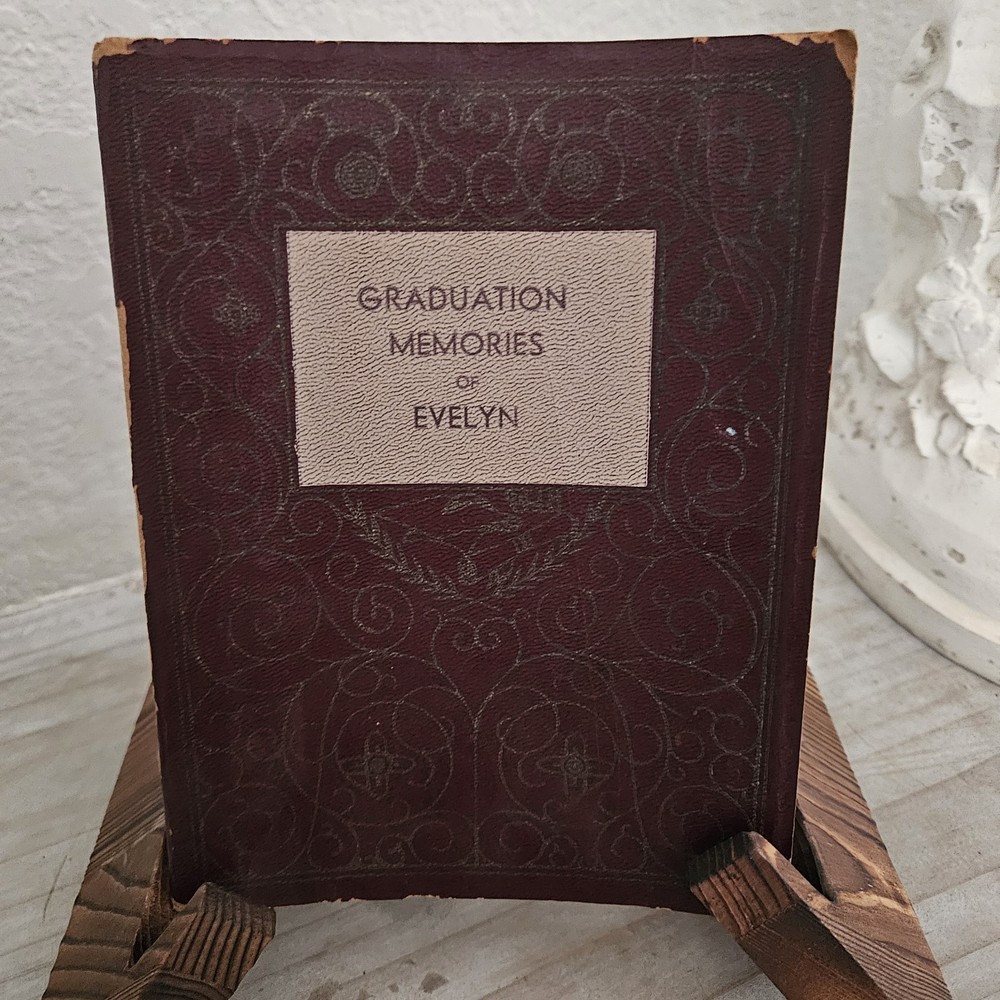 RARE Antique 1932 Leather Bound Shorthand High School Memory Book