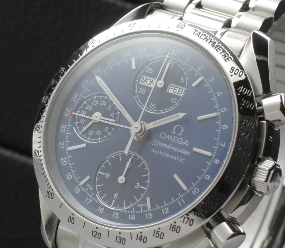 [Near MINT] OMEGA Speedmaster 3511.80 Date Chronograph Navy Dial AT Men's Watch