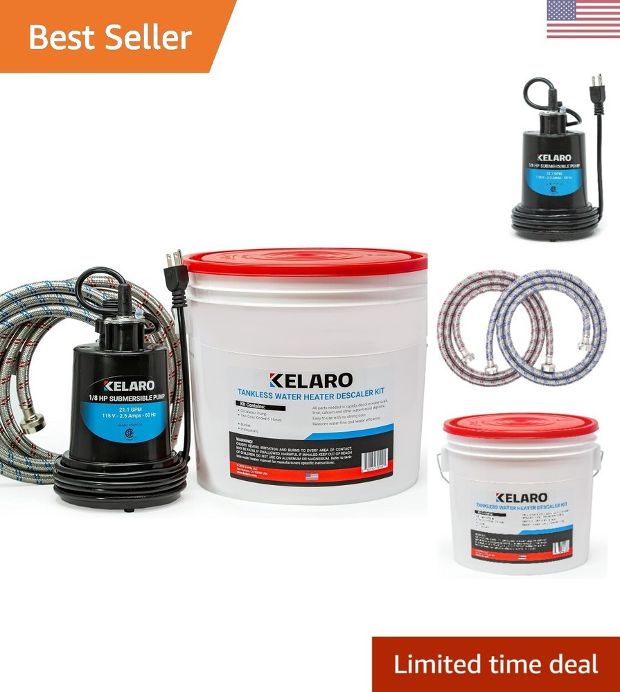 Tankless Water Heater Flushing Kit - Just add Vinegar Descaler