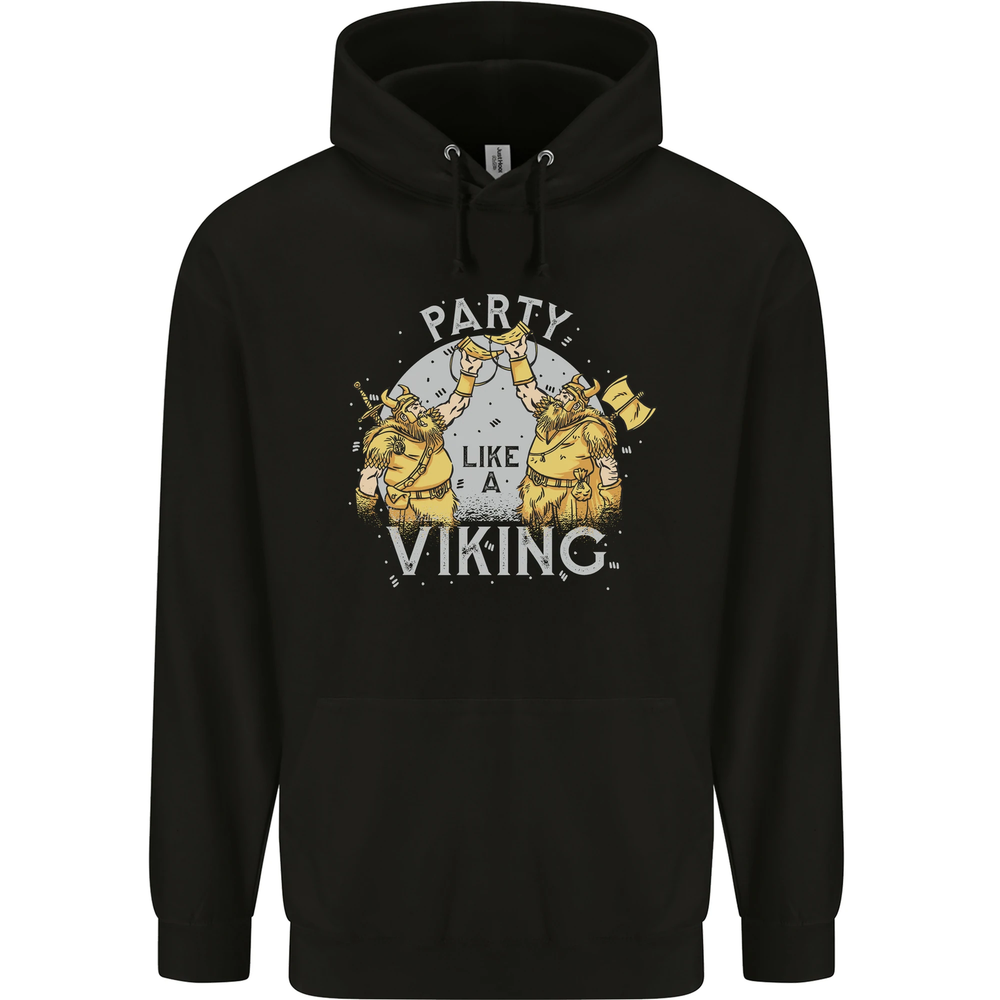 Party Like a Viking Thor Odin Valhalla Mens 80% Cotton Hoodie