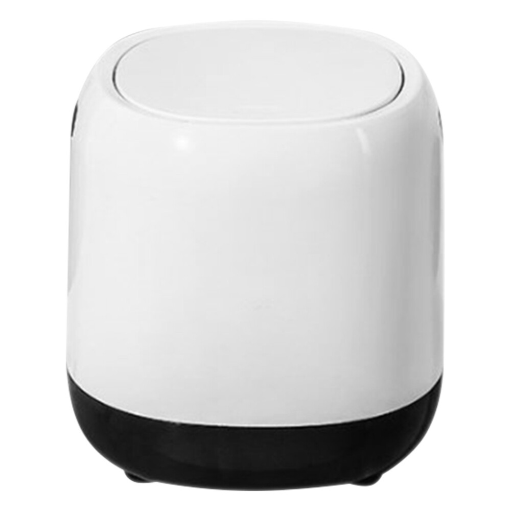 Office Trash Can Plastic Desktop Garbage Bin Tiny Simple with Lid