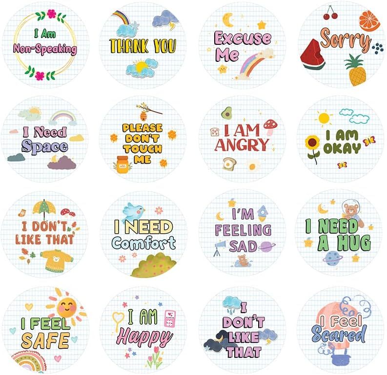 Non-Speaking Communication Cards 5 Sets of 16 Visual Aids  
