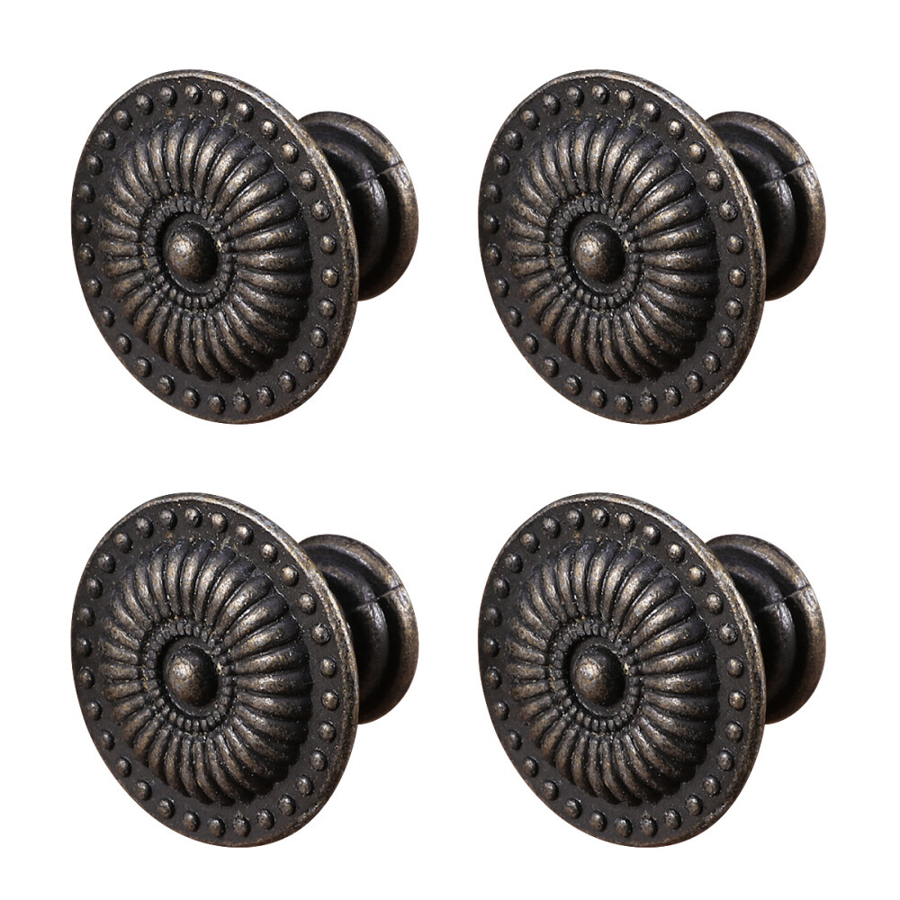 Floral Pull Handle Cabinet Handles Black Vintage Door Knobs