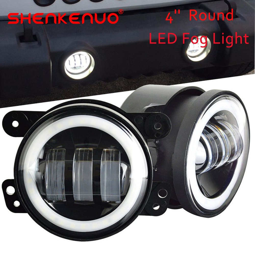 For 2015 2016 2017 2018 Jeep Renegade LED Fog Light Driving Lamp Clear Lens Pair