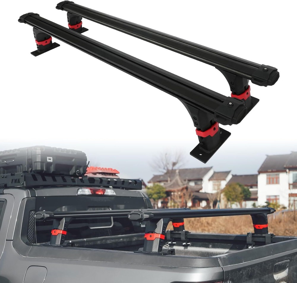 Heavy-Duty Extendable Truck Bed Rack for Tonneau Cover 800LB Capacity T-Slot Rail