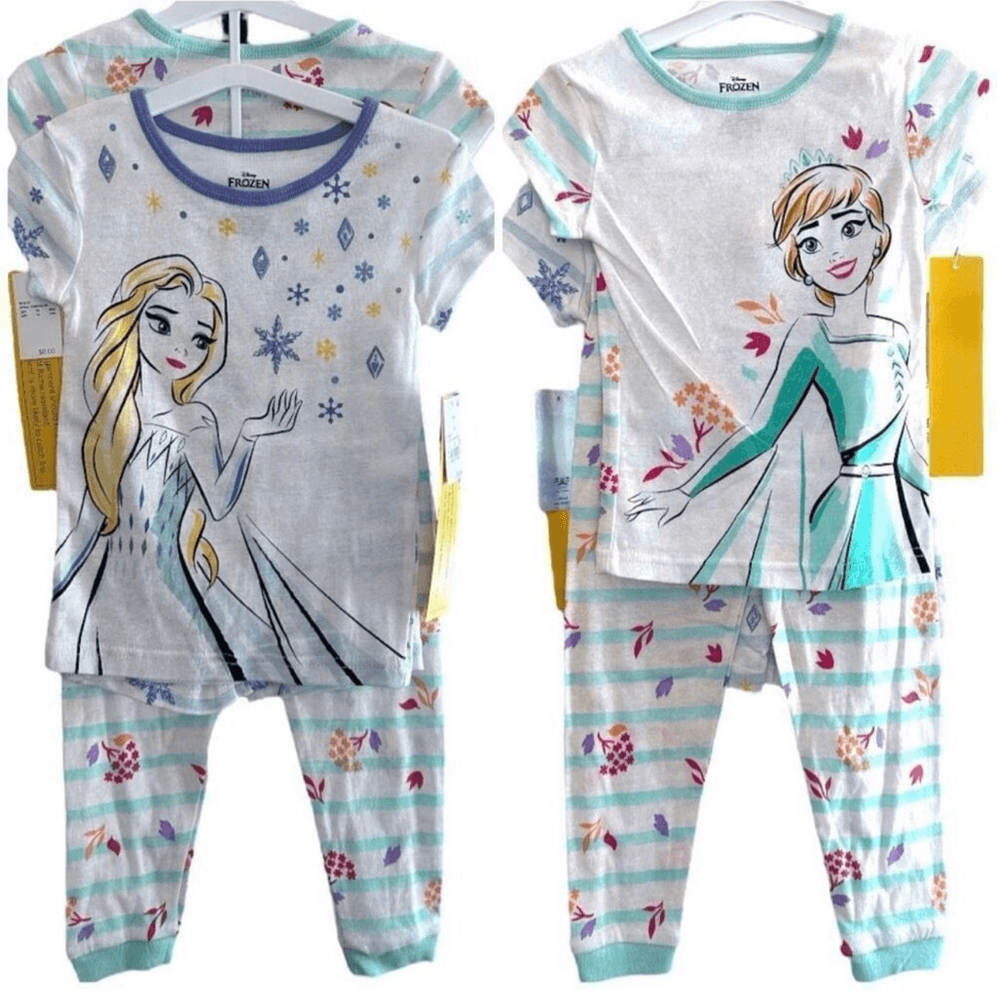 Disney Frozen 4 Piece Pajama Set Size 3T