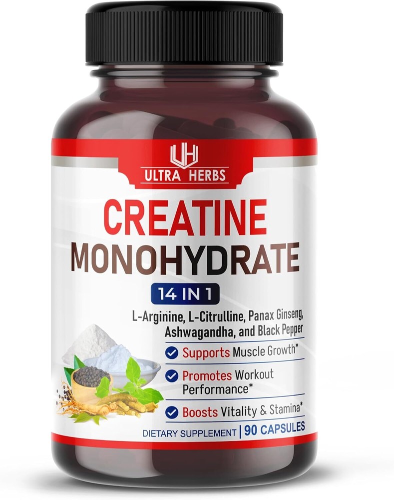 Ultra Strength 9800mg Creatine Monohydrate Capsules for Enhanced Performance