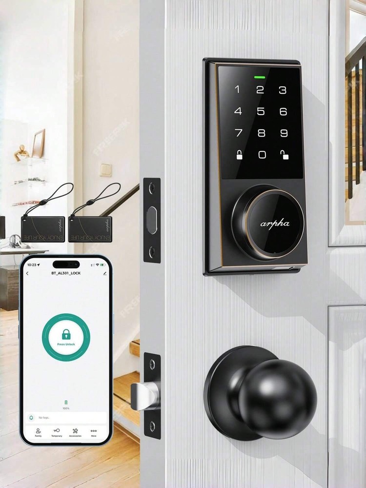 Smart Keyless Entry Door Lock with Electronic Keypad Deadbolt and Knob Set