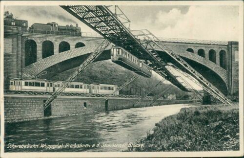 Postcard suspension railway Wuppertal three-ways on the Sonnborn Bridge (No.9788)