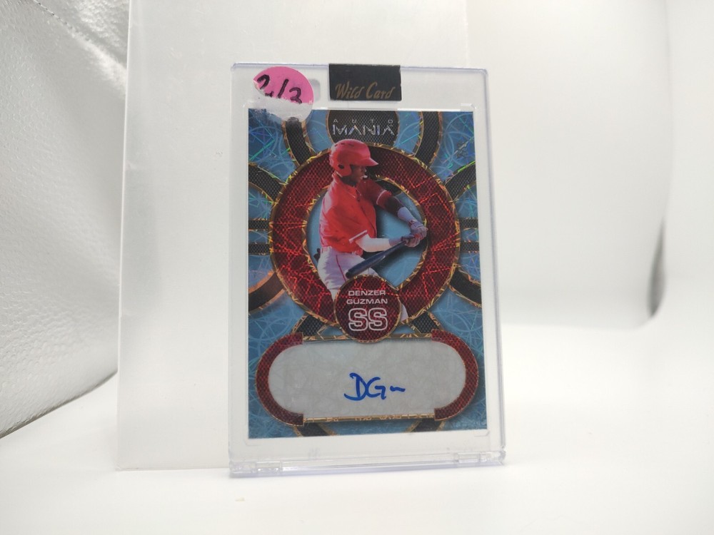 2023 Wild Card Mania Baseball Denzer Guzman Blue Auto /3