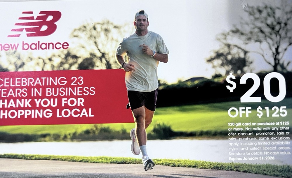 New Balance Coupon $20 Off $125 Or More Exp 01/31/2026 In Specific Texas Stores-image