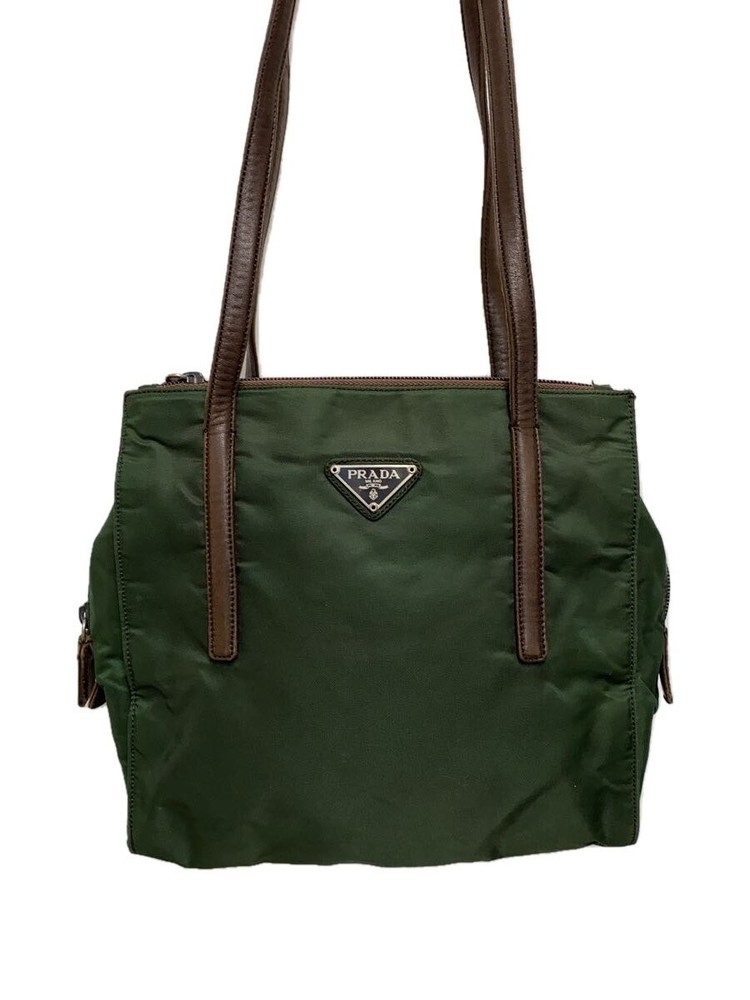 Vintage Prada Nylon Shoulder Bag KHK B6224
