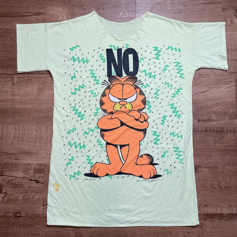 Rare Vintage 1978 Garfield All Over Print T-Shirt Size XXXL Jim Davis Art Cat