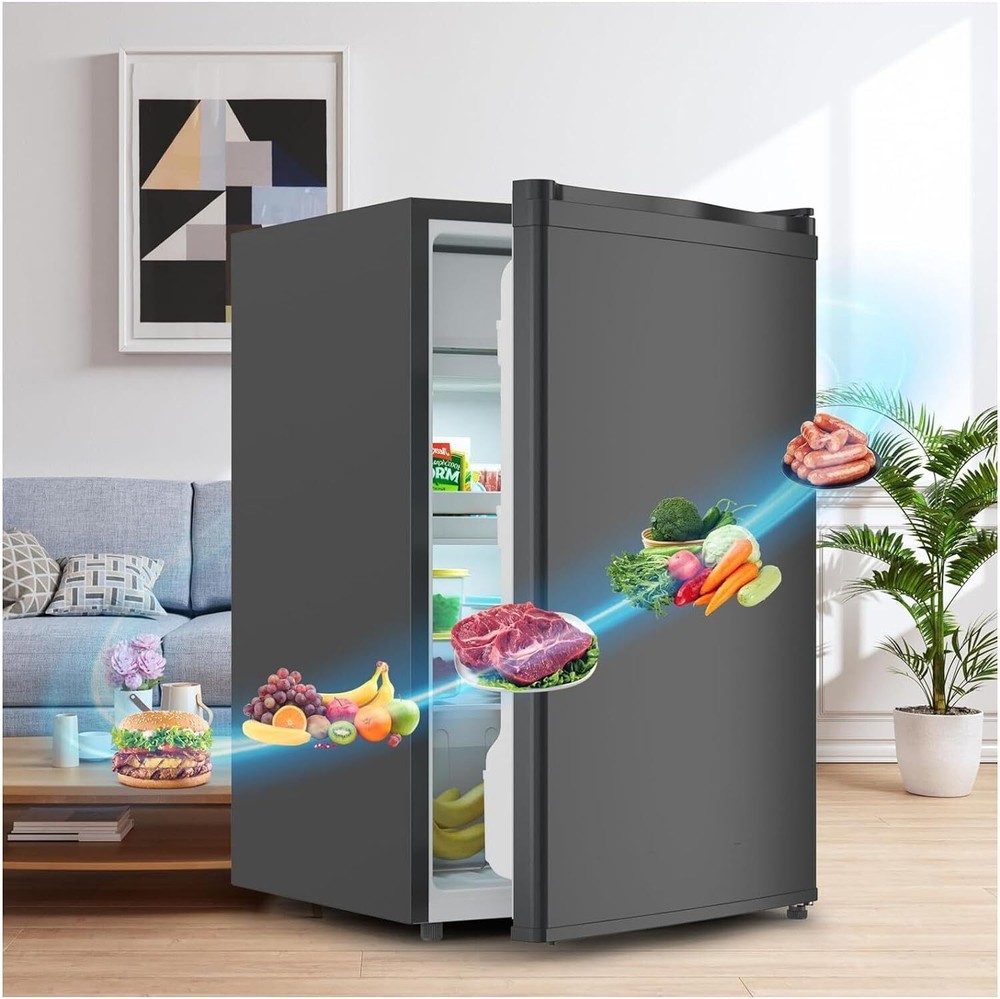 Mini Fridge with Freezer 4.3 Cu.ft Mini Refrigerator for Bedroom Office Dorm