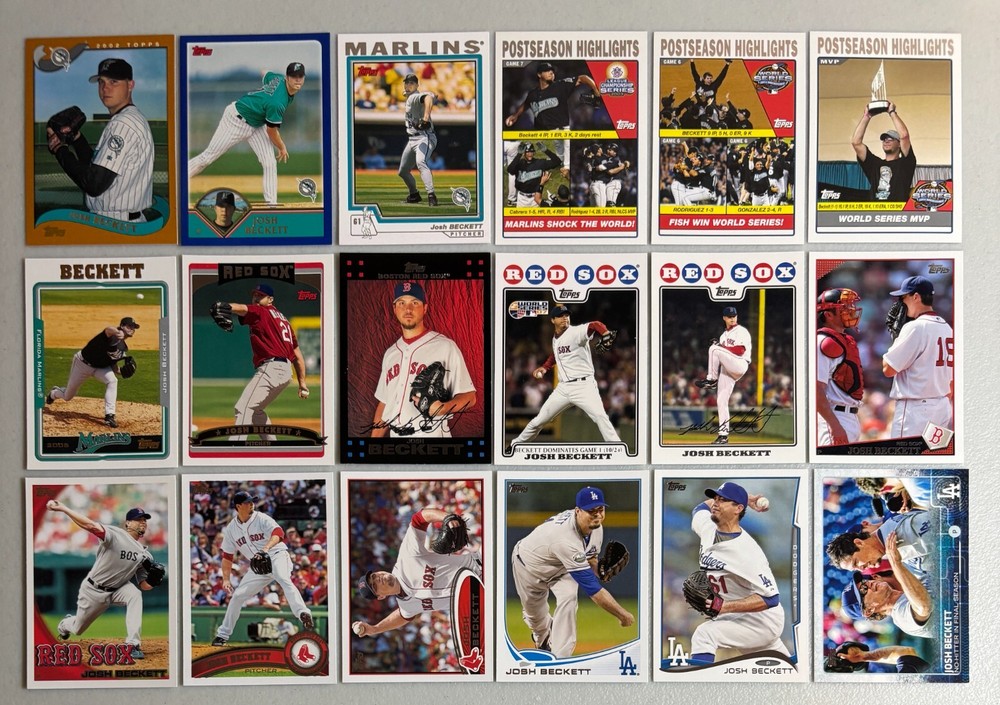 2002-2015 Topps Beckett Josh Instant Collection 18-Card Lot