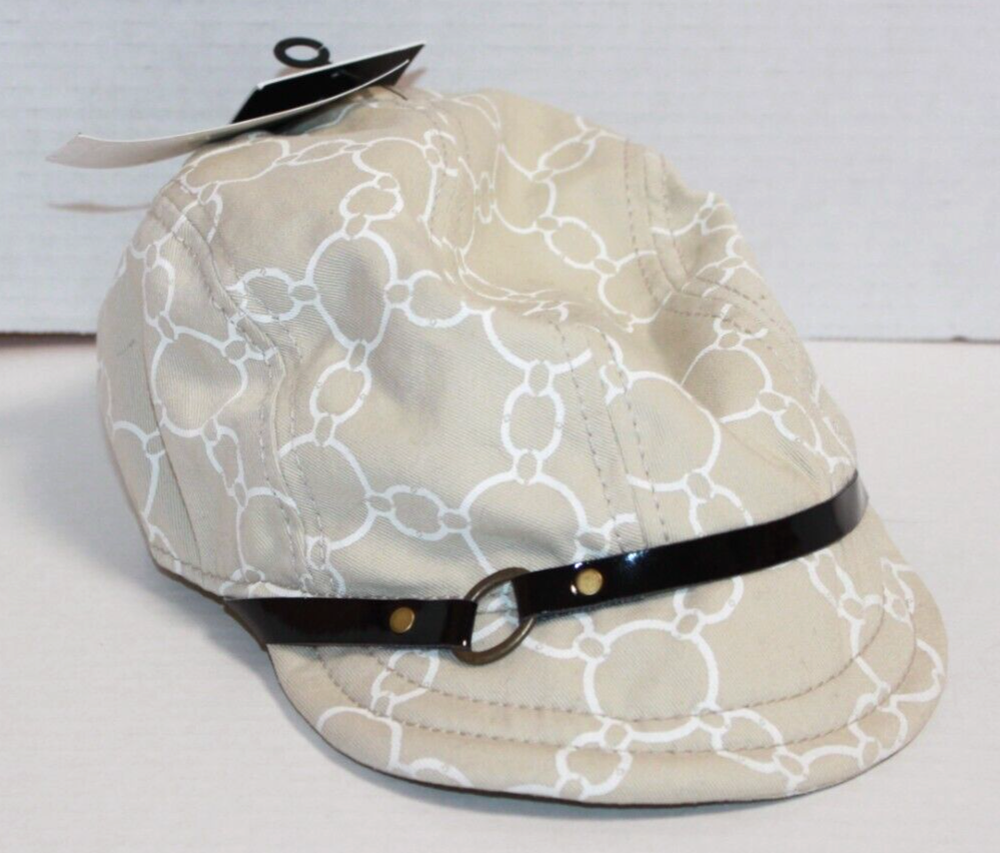 London Fog Tan Women’s Hat with Stylish Faux Leather Trim for Elegant Comfort