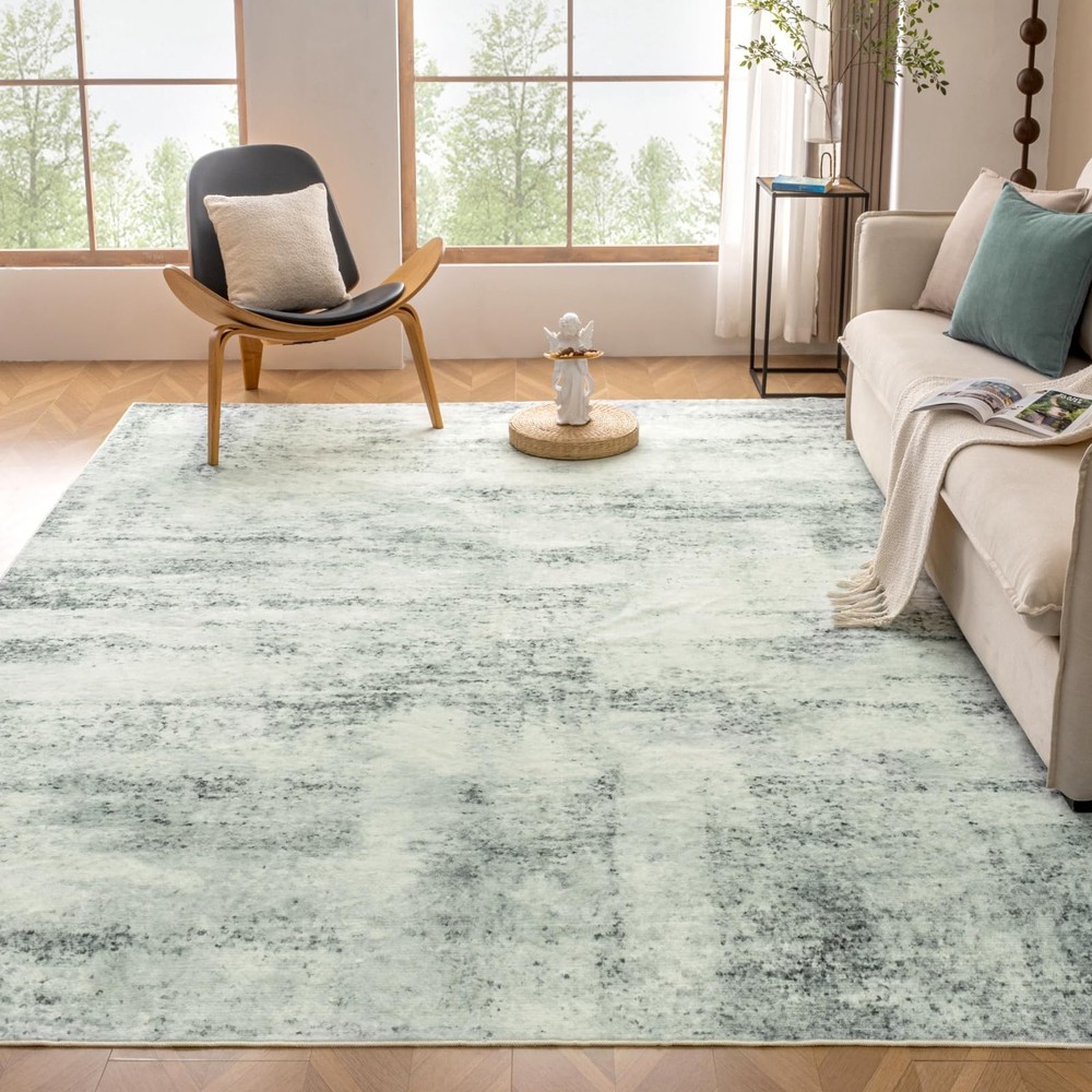 8x10 Soft Abstract Washable Non-Slip Modern Living Room Rug Large Area Rug