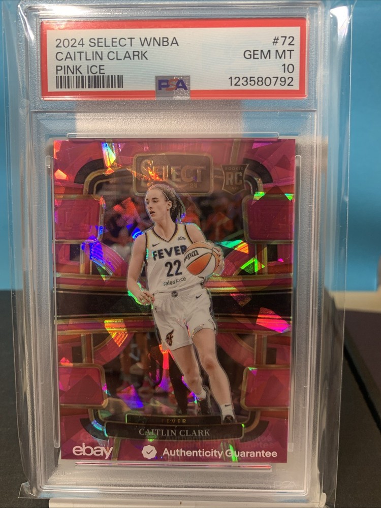 2024 SELECT WNBA - CAITLIN CLARK #72 PINK ICE ( RC) GEM MT 10